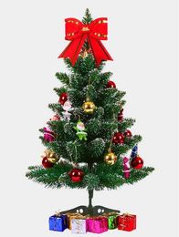 Decorations artificial christmas trees 60cm/23.6 inch christmas tree table with 6 packages decoration for home and office decoration free ship