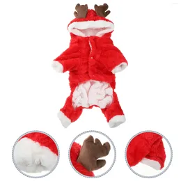 Dog Apparel Christmas Jumpsuit Pet Clothes Elk Costume Cool Cute Cosplay (Red Xs)
