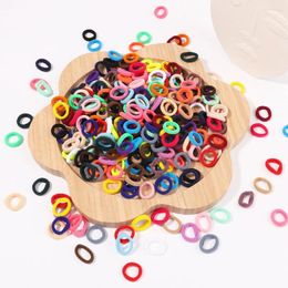 Hair Accessories 100pcs Girls Small 3cm Elastic Bands Colourful Children Nylon Scrunchies Headband Kids Ponytail Holder