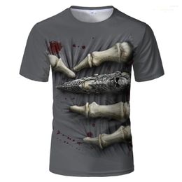 Men's T Shirts 2023 3D Printed T-shirt Skeleton Fun Men And Women Street Oversized Short Sleeves