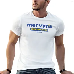 Men's T Shirts Mervyn's American 90's Famous TV Ads Open T-Shirt Plain Tees Anime Mens Clothing