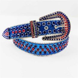 51% OFF Designer New Diamond Inlaid Blue Shiny Prom Women's Waist Belt