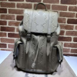 10A 1: 1 مصمم رجال Back Pack Bag 625770 Cream Gray Leather Gray Bestiary Purse Pres