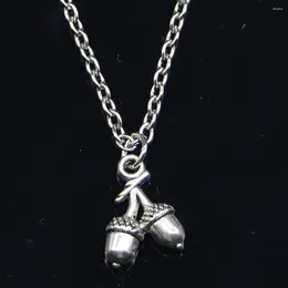 Chains 20pcs Fashion Necklace 17x12mm Nut Chestnut Pendants Short Long Women Men Colar Gift Jewellery Choker