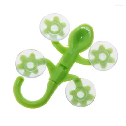 Hooks Gecko Powerful Plastic Four Suction Cups Hook Wall Hanger Decoration Bathroom