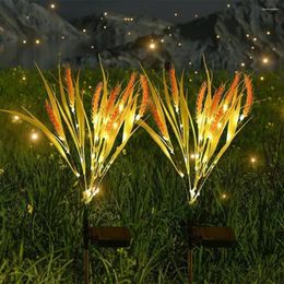 2pcs Solar Rice Light Wheat Ear Outdoor Courtyard Garden Reed Simulation Ground Insertion Home Decor