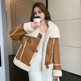 Women's Fur 2023 Autumn/Winter Sheep Fleece Integrated Short Coat Fashion Simple And Young Lamb Wool Outerwear Women