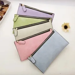 Wallets Fashion Vintage Women Card Phone Storage Bag Long PU Leather Wallet Purse Zipper Handbag Clutch