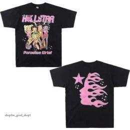 Hellstar Shirt Studios Globe Tee Plus Size Men T-shirts Heavy Cotton Tops Man Vintage Oversized T-shirt Streetwear Tee Youth Tees Al1 396