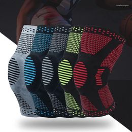 Knee Pads 1 Pair Silicone Spring Brace Support Patella Medial Sleeves Strong Meniscus Compression Running Sport