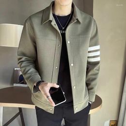 Men's Jackets Boutique Print Casual Jacket Social Street Male Coat Bomber Clothing 2023 Autumn Tops All-match