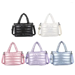 Duffel Bags Women Fashion Nylon Embroidery Thread Crossbody Bag Winter Solid Color Handbag