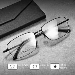 Sunglasses Frames 58-17-145 Pure Titanium Glasses Business Retro Ultra-Light Men's Myopia Rim Large Frame Customised Size