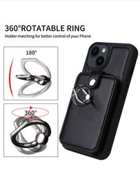 200pcs/lot Black Creative Phone Cases PU Leather Mobile anti-drop phone Cover For 15 pro max