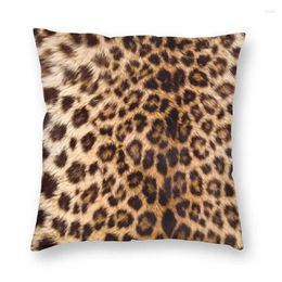Pillow Leopard Cheetah Fur Hide Cover 45x45cm Home Decor Print Animal Pattern Throw Case For Sofa Double Side