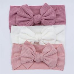 Hair Accessories 3Pcs/Set Baby Headbands Rib Knit Bow Elastic For Girl Children Born Turban Kids Headwear