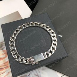 Classic Designers Cuba Chain Bracelet Stainless Steel Silver Bracelets For Mens And Women Party Bangle Lovers Gift Hip Hop Jewelry2068