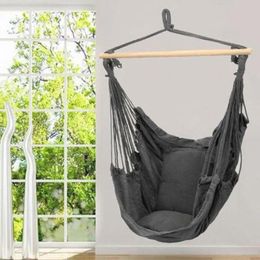 Hammocks Portable Travel Camping Hanging Hammock Home Bedroom Lazy Swing Chair Garden Indoor Outdoor Fashion Hammock Swings Seat Chair DBC