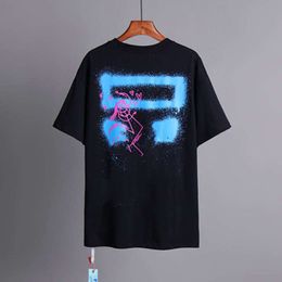 Mens t Shirts Tops Luxury Brand Tees Designers T-shirts Offs Men Women Offwhites Casual T-shirt Summer Classic Tshirts Back Paint Arrows White Short Sleeve Tshirt Hk11