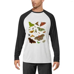 Men's T Shirts Moth Party Long Sleeve T-Shirt Vintage Shirt Blouse Clothes Men