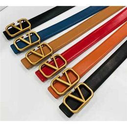 59% Belt Designer New Men's genuine leather small V-shaped buckle perforated belt decoration paired with jeans and Korean version versatile pants pockets