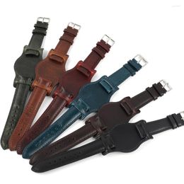 Watch Bands Handmade Genuine Leather Strap 18mm 19mm 20mm 21mm 22mm Watchband Bracelet With Mat Oil Wax Accessories