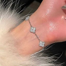 Designer Jewellery Luxury Bracelet Link Chain Vanca Kaleidoscope 18k Gold Van Clover Bracelet with Sparkling Crystals and Diamonds Perfect Gift for Women Girls D79E