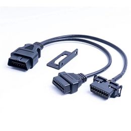 OBD extension cable can be connected to the original vehicle interface with a 16 pin OBD2 one to two Connexion cable