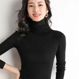 Women's Sweaters 2023 Women Sweater Fashion Knitted Jumper Pullover Ladies Leisure Turtleneck Knit Korean Woman