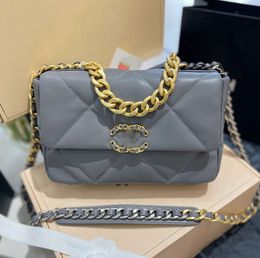 Channel 19 Designer Bag Top Lambskin 9A Quality 25CM Women Fashion Luxury Shoulder Crossbody Handbag Ladies Gold Silver Chain Tote All kinds of fashion