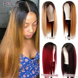 Wigs Ombre Lace Wigs Glueless Frontal Wigs Colour Frontal Wig Human Hairs Pre Plucked Lace Front Human Hair Brazilian Remy Hair