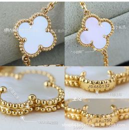 Designer Jewellery Luxury Bracelet Link Chain VCF Kaleidoscope 18k Gold Van Clover Bracelet with Sparkling Crystals and Diamonds Perfect Gift for Women Girls ZZWS