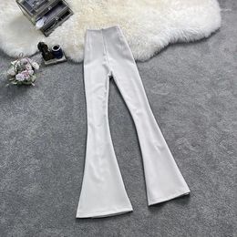 Women's Pants Split Spring And Autumn High Waist Slim Fit Elastic Floor Trousers