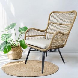 Camp Furniture Rattan Dining Chairs Kitchen Armchair Chair Modern Minimalist Leisure Outdoor Nordic For Designer