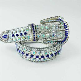 57% Belt Designer New style rhinestone sequin wide fashion holeless nude blue versatile women's dance belt