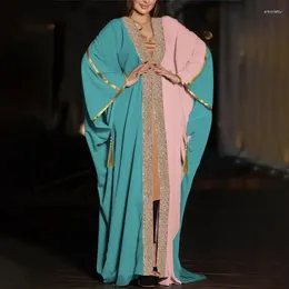 Ethnic Clothing African Dresses For Women Dashiki Webbing Clothes Robe Marocaine Luxury Dubai Kaftan Abaya Muslim Evening Hollow Out Maxi