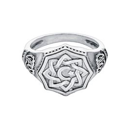 Vintage Crescent Star Signet Ring for Men Muslim Religious Arabic Antique Ring281i