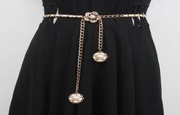 Belts Women039s Runway Fashion Pu Leather Gold Chain Cummerbunds Female Dress Coat Corsets Waistband Decoration Narrow Belt R356959468