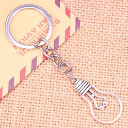 Keychains 20pcs Fashion Keychain 19 35 Mm Light Bulb Pendants DIY Men Jewellery Car Key Chain Ring Holder Souvenir For Gift
