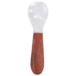 Spoons Wood And Shell Spoon Coffee Mixing Ice Cream Kitchen Dessert