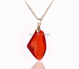 Necklaces Wholesale Movie Jewelry The Sorcerer's Red Crystal Magic Philosophers Stone Necklace Fashion Popular Jewelry 20PCS/LOT
