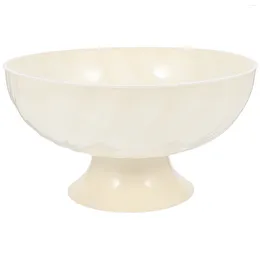 Dinnerware Sets Fruit Tray Cake Holder Cream Draining Plate Plastic Based Bowl Footed Candy Storage Dessert Dry