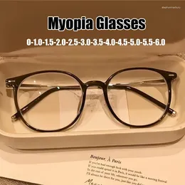 Sunglasses Anti Blue Light Women Men's Myopia Glasses Fashion Round Student Computer Near Sight Eyeglasses Prescription Short-sight Eyewear
