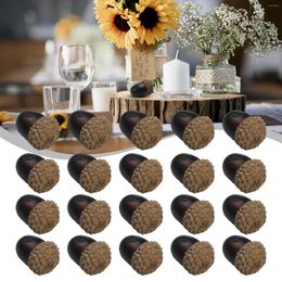 Party Decoration 20pcs/lot Pine Cones Mini Artificial Acorn Fake Nutty For Home Christmas Tree Fruit And Vegetables Berries