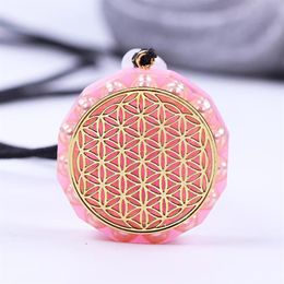 Flower of Life Orgone Pendant Generator Energy Accumulator EMF Protection Reiki Charged Orgonite Pendants173l