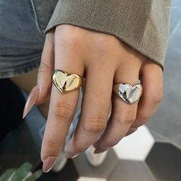 Cluster Rings 2023 Fashion Trend Unique Design Elegant Exquisite Simple Love Open Ring For Women Jewellery Wedding Party Premium Gift