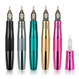 Machine Double Use Permanent Makeup Hine Rca Tattoo Hine Rotary Tattoo Pen with 2 Heads Dual Type Gift Cartridge Needles