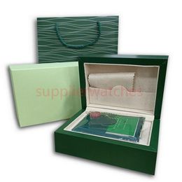 Hjd 2022 Luxury Green R boxes O Mens For Original L Inner E Outer X Woman's Watches Boxes Men Wristwatch Gift Certificate Bro2573