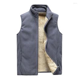 Men's Vests 2023 Autumn Winter Fleece Mens Vest Jacket Casual Warm Thick Big Tall Plus Size 8XL Sleeveless Waistcoat Loose