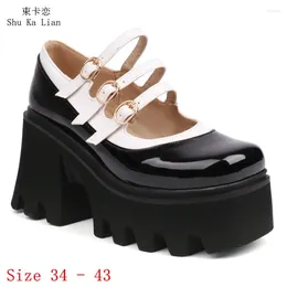 Dress Shoes High Heels Lolita Style Platform Oxfords Women Casual Loafers Heel Woman Plus Size 34 - 43